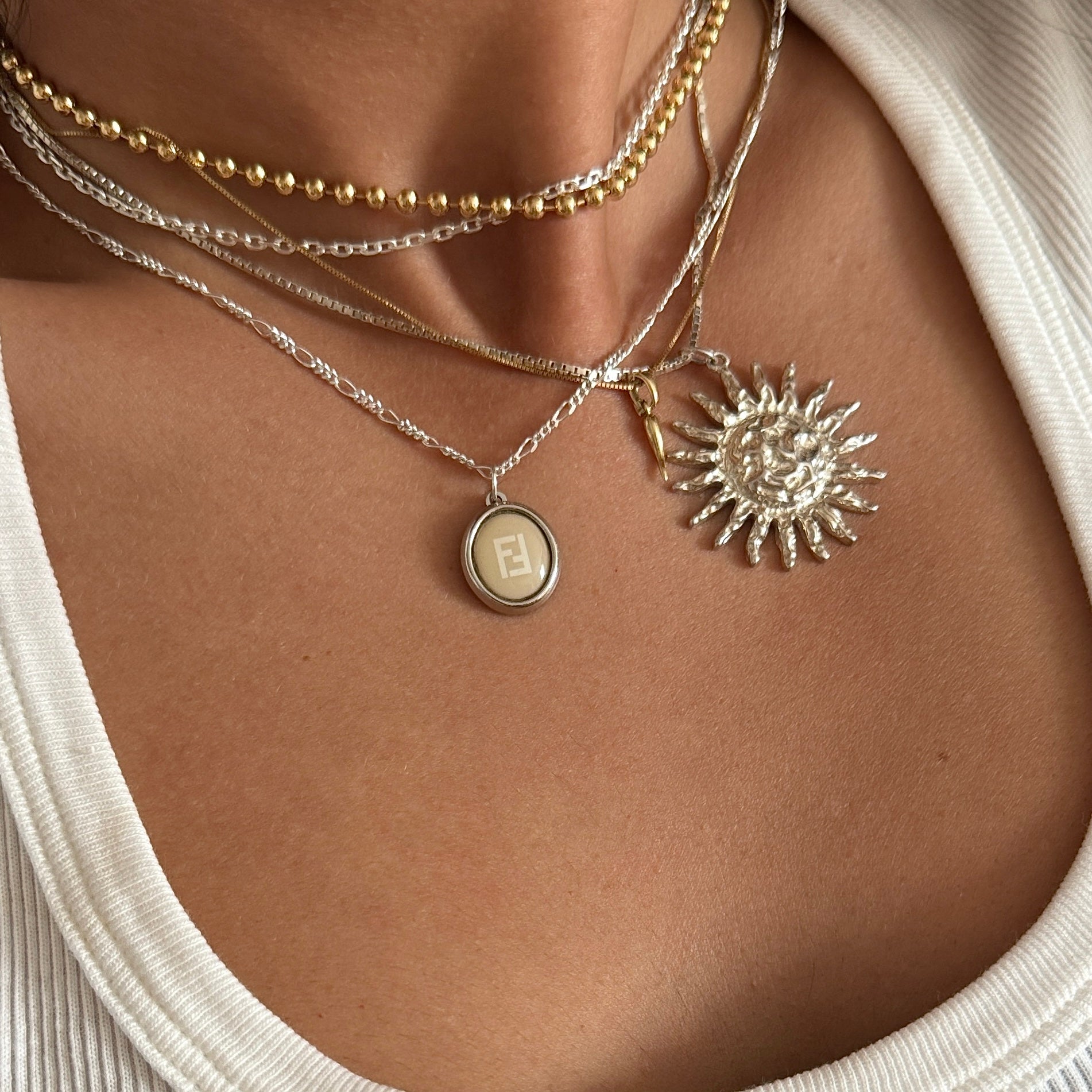 Vintage Fendi 1980's Beige Necklace – Re-Dunne