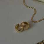 Gold Filled Wide Hoops