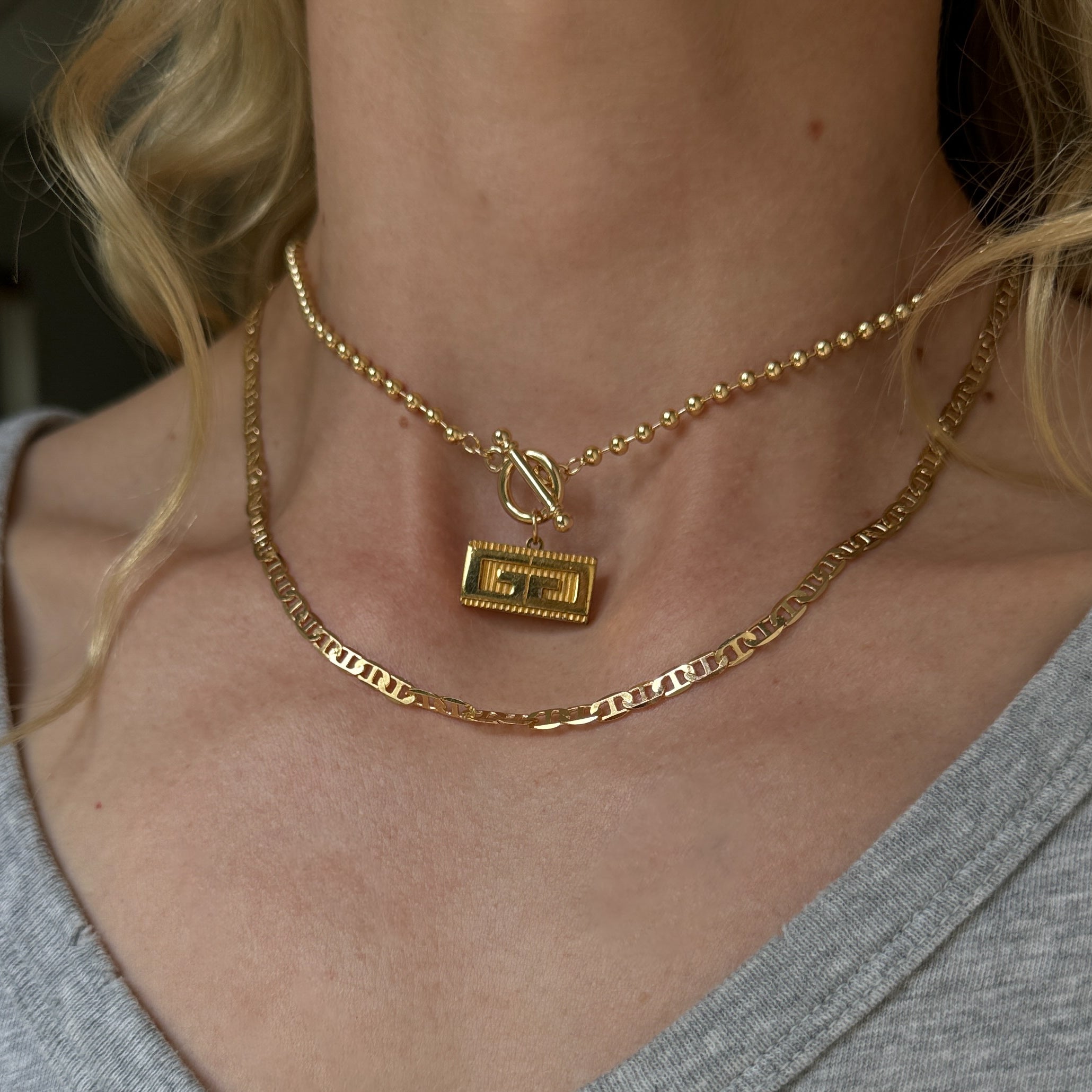 Vintage Givenchy and 18k Gold Filled Mariner Chain