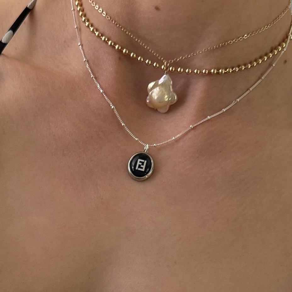 Vintage authentic Designer Fendi Pendant Necklace