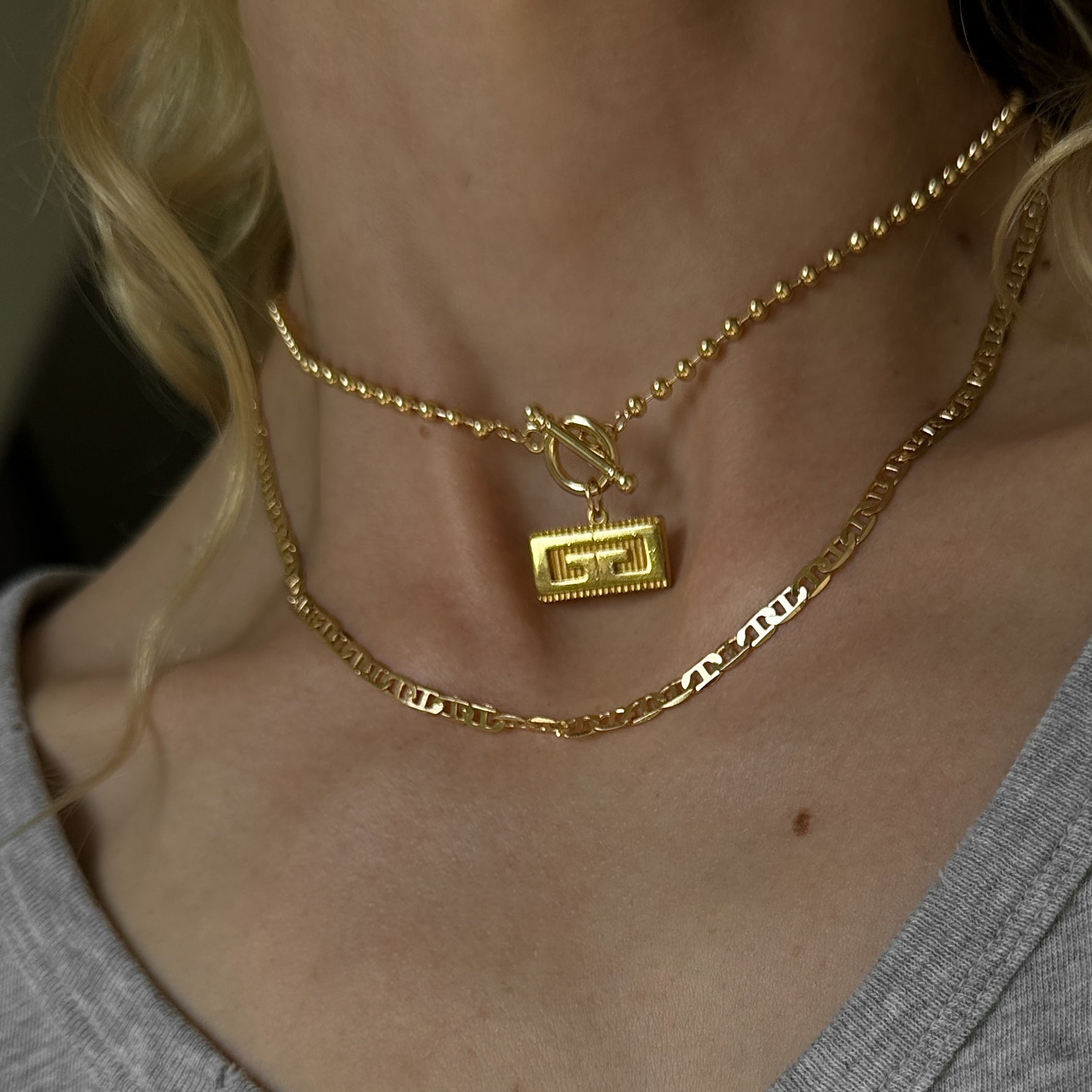 Vintage Givenchy and 18k Gold Filled Mariner Chain
