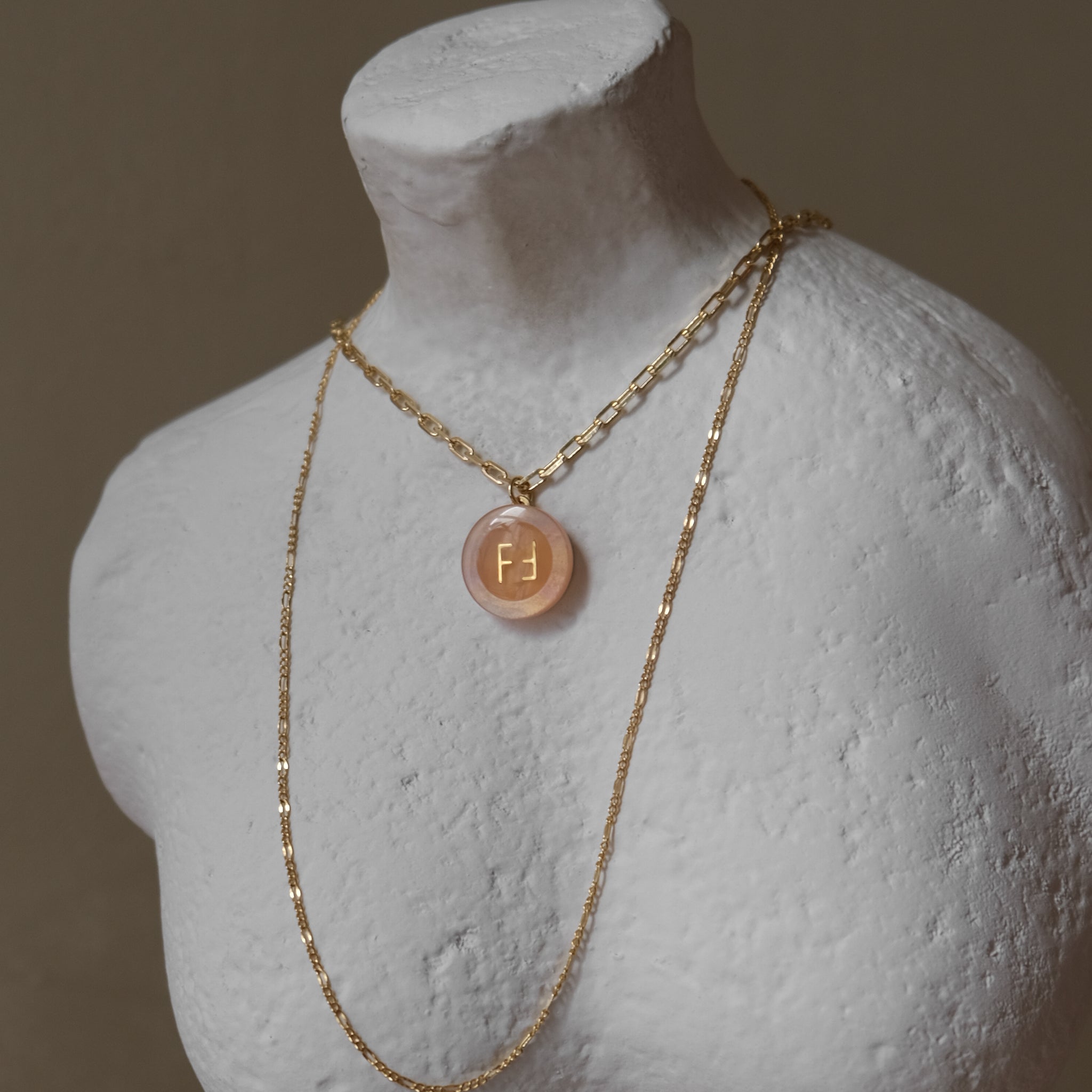 Vintage Fendi Logo Necklace