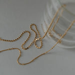 18k gold filled flat shiny dot disc chain necklace