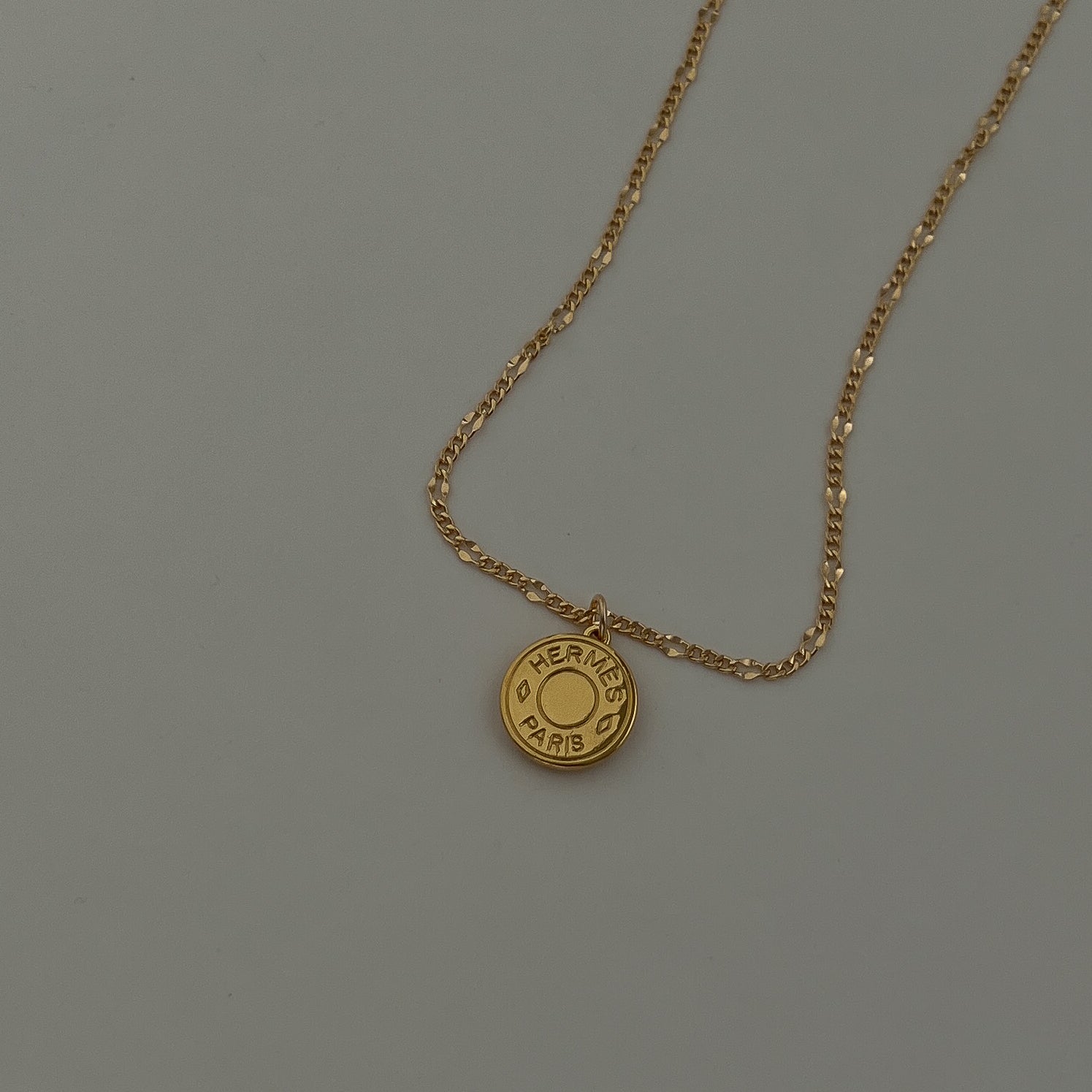 vintage hermes gold necklace designer repurposed luxury