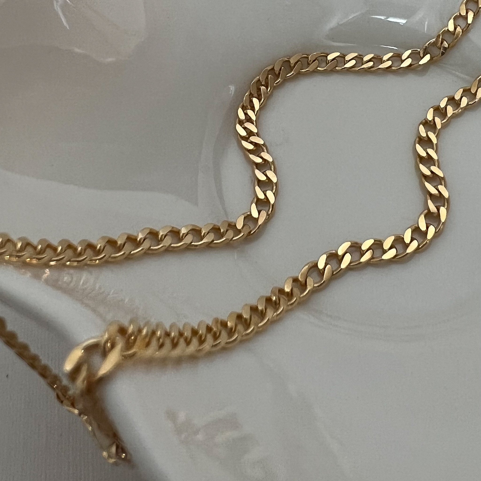 18k gold filled best selling curb chain necklace