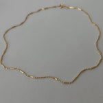 Gold Filled Ball and Bar Dainty Layering Chain Necklace