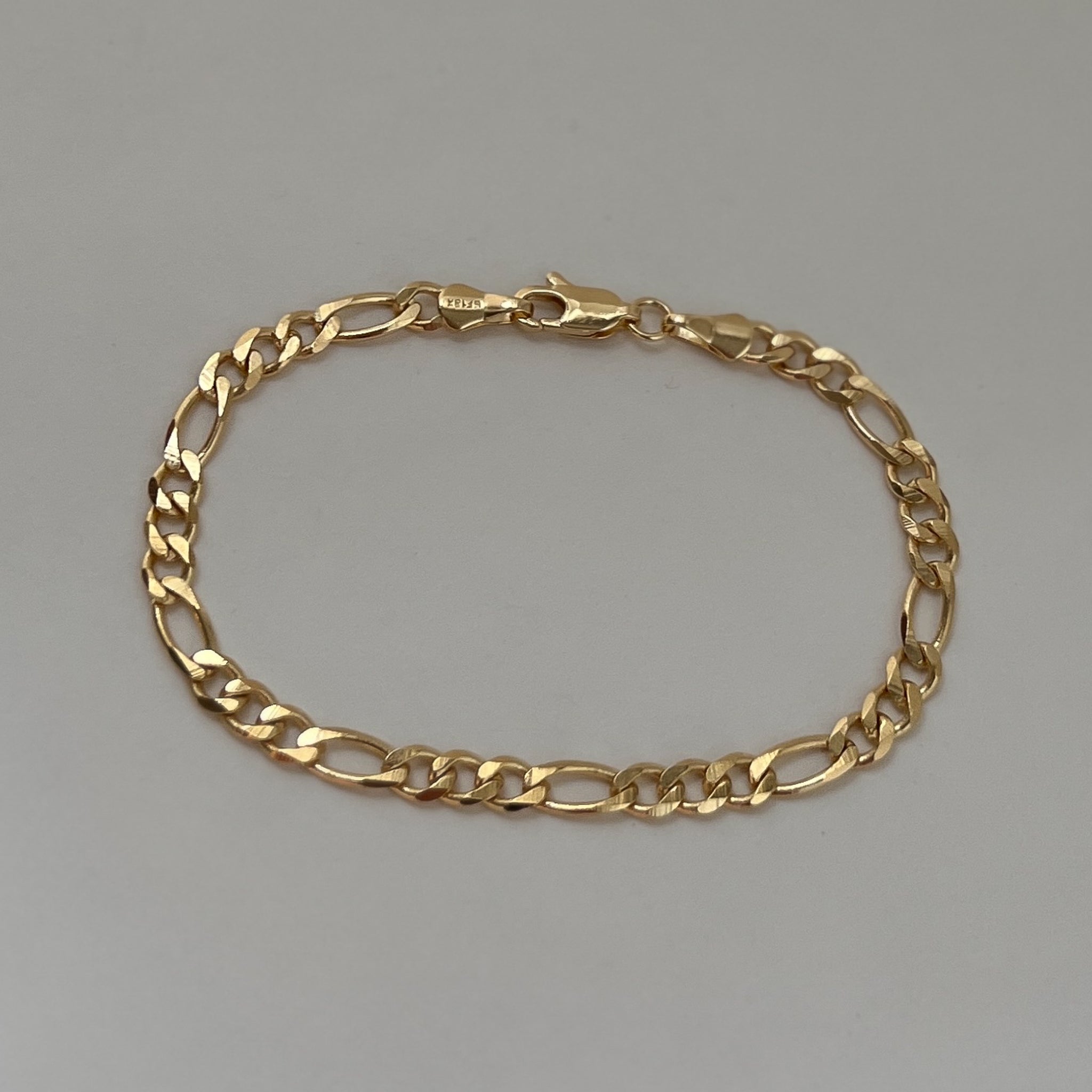 18k Gold Filled Figaro Link Bracelet
