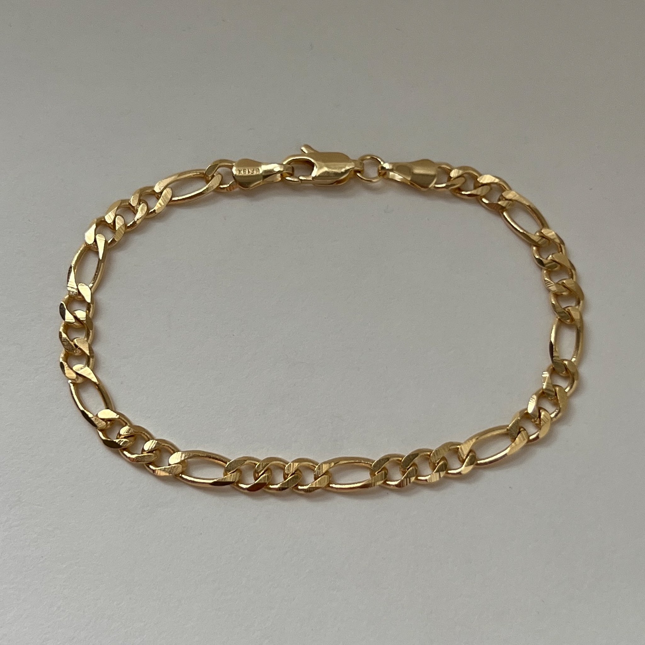 18k Gold Filled Figaro Link Bracelet