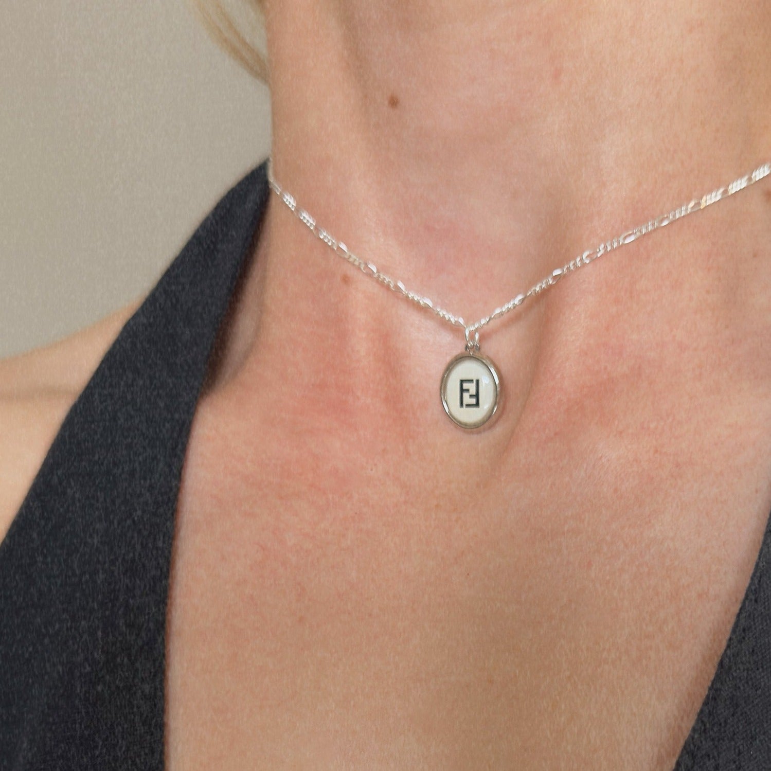 Vintage Fendi 1980's Designer Repurposed Necklace