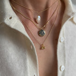 Vintage YSL logo pendant necklace handmade authentic