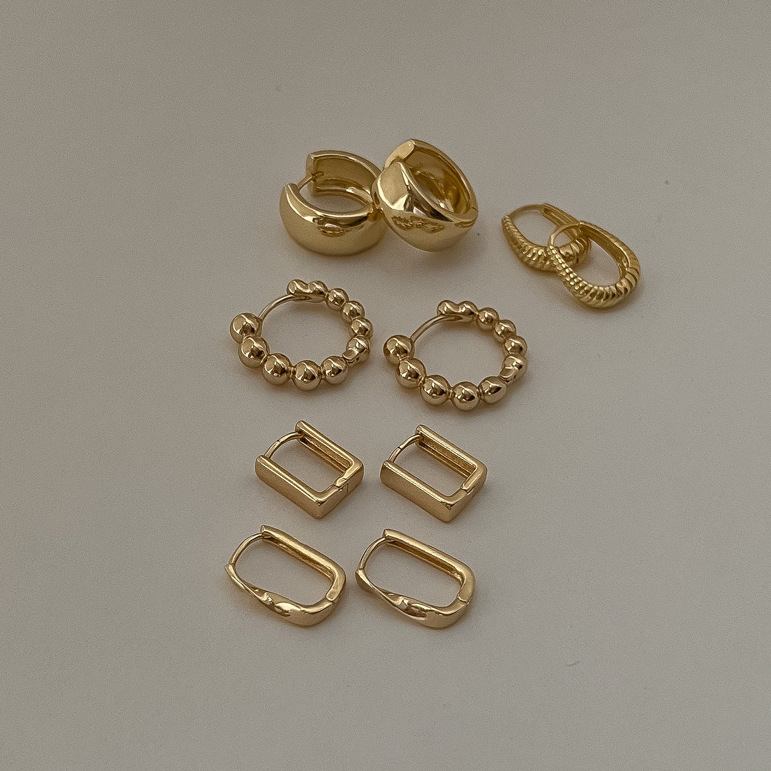 Gold Rounded Beaded Bubble Ball 20mm Huggie Hoop Earrings 18k gold filled