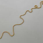 18k gold filled diamond cut ball chain choker layering necklace