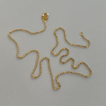 18k Gold Filled Dainty Diamond Cut 1mm Ball chain necklace