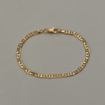 18k gold filled trendy everyday mariner link chain bracelet