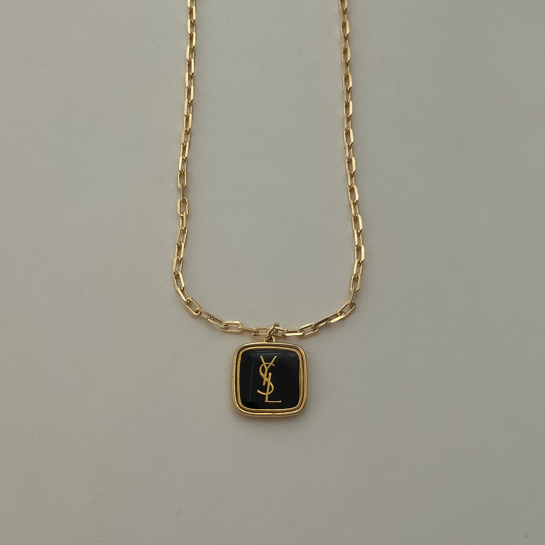 Vintage YSL 'Black Square' Necklace – Re-Dunne - Main Image