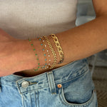 Dainty Beaded Color Enamel Satellite Chain Bracelet  Necklace Jewelry