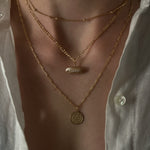 Vintage Authentic Repurposed Designer Cartier Pendant Necklace on 18k Gold Filled Satellite ball Chain
