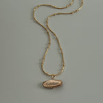 Vintage Authentic Repurposed Designer Cartier Pendant Necklace on 18k Gold Filled Satellite ball Chain