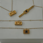 Vintage Repurposed Designer Givenchy Gold Pendant Necklace