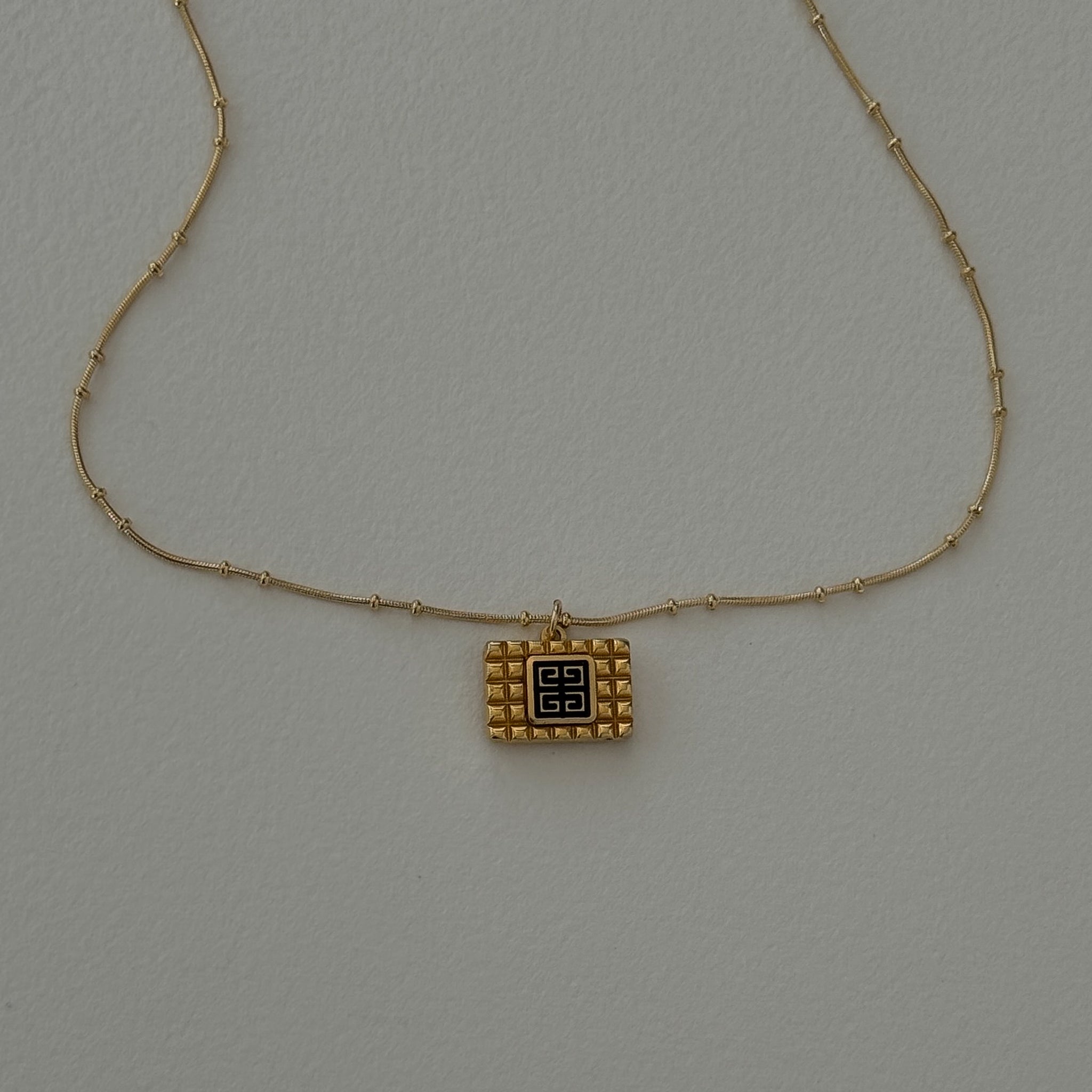 Vintage Repurposed Designer Givenchy Gold Pendant Necklace