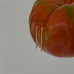 Dainty Dangle Ball Chain Stud Earring 18k Gold Vermeil