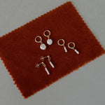 Freshwater Keshi Pearl Huggie Hoops and Studs on 18k Gold Filled Earring