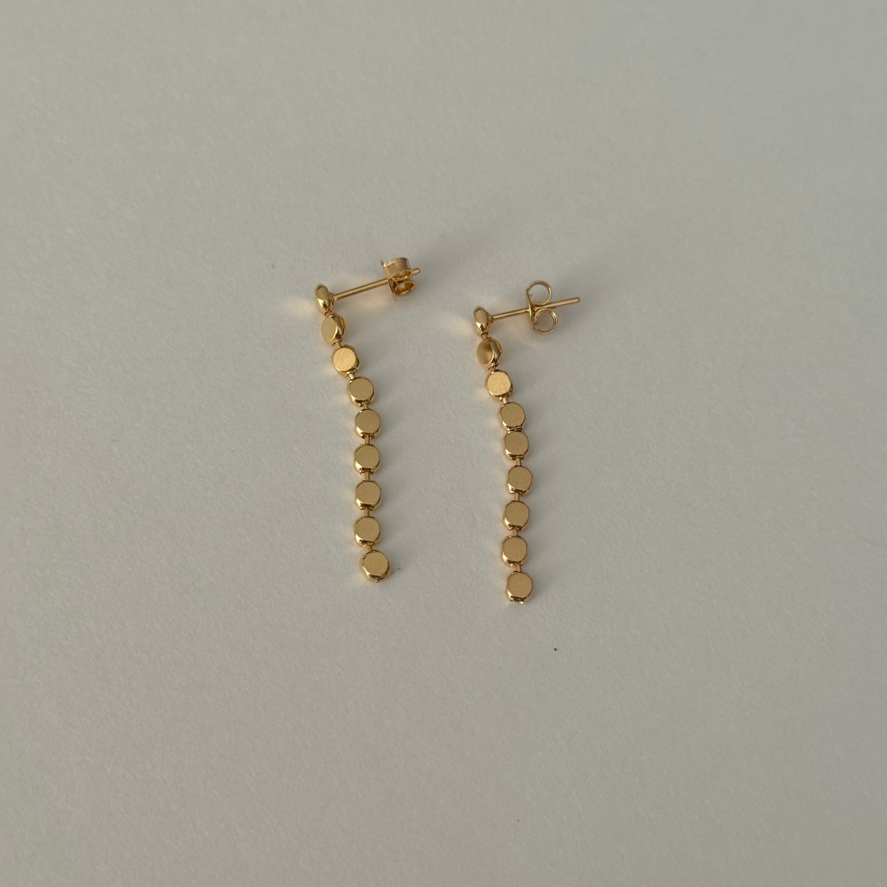 gold filled everyday dainty dangle stud earrings
