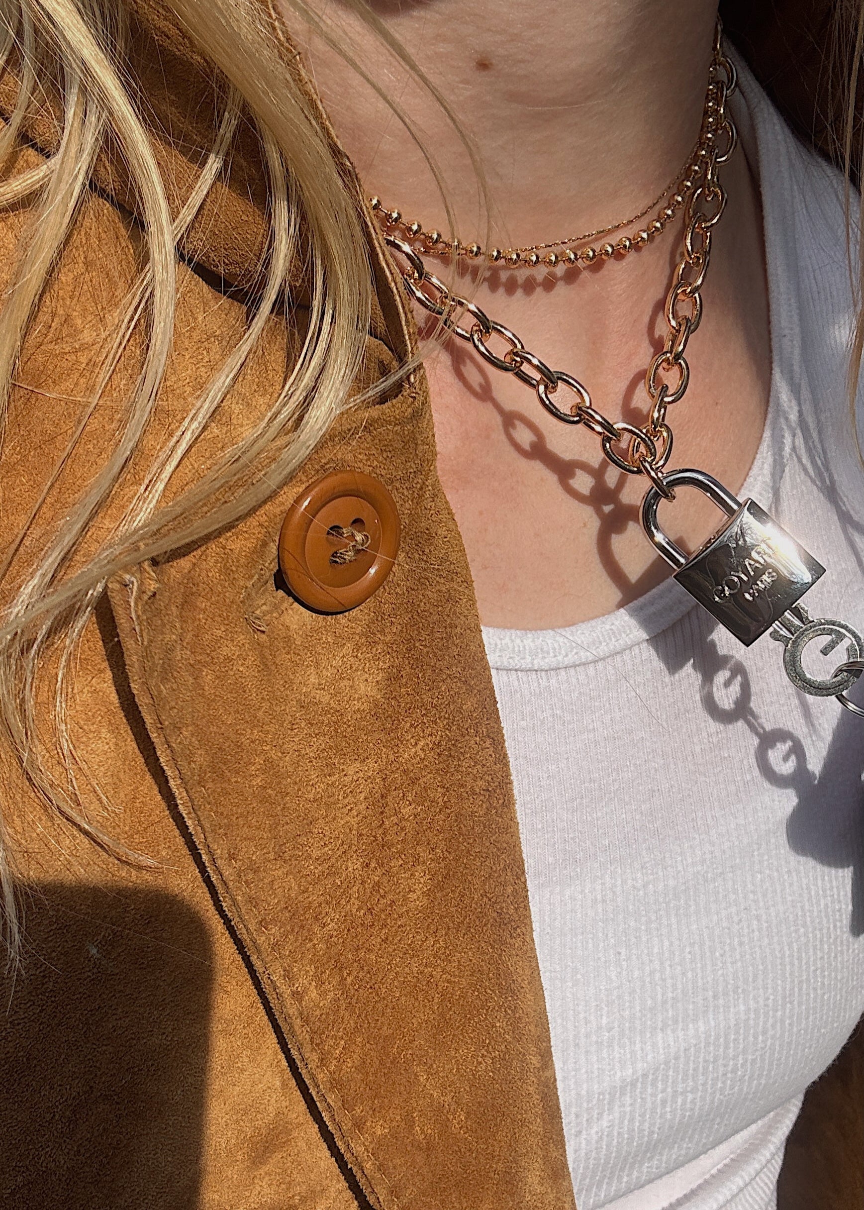 Goyard Padlock and Key Cadena Necklace