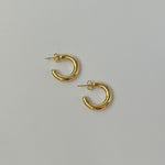 18k gold filled lightweight hoops