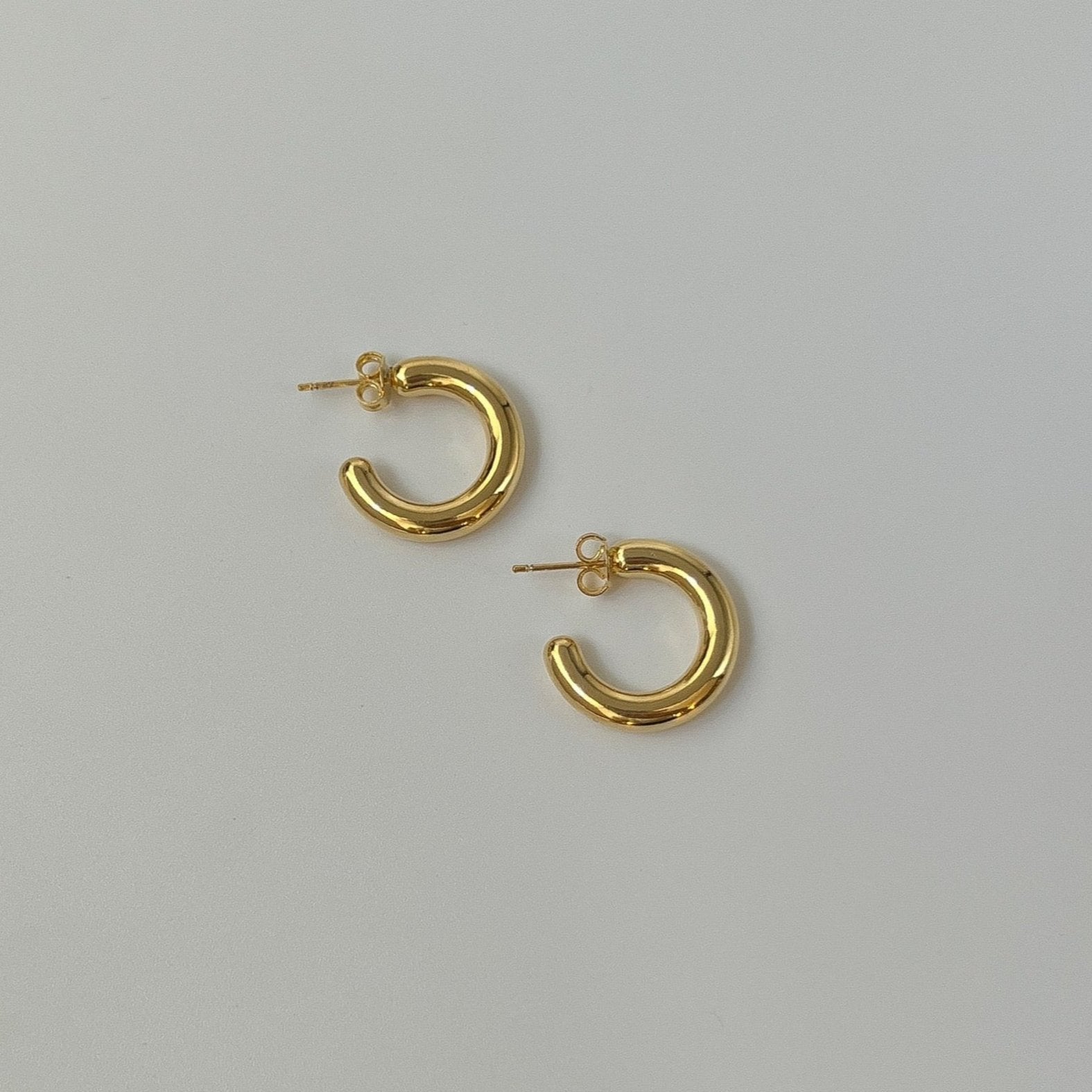 18k gold filled lightweight hoops