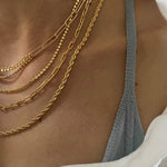 18k Gold Filled Everyday Layering Chains. Flast Disc Chain