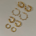 18k gold filled lightweight hoops