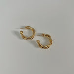 18k Gold Filled Twist Statement Hoops
