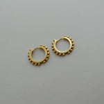Studded Gold Huggie Hoops