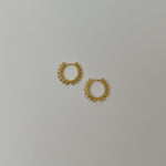 Studded Gold Huggie Hoops