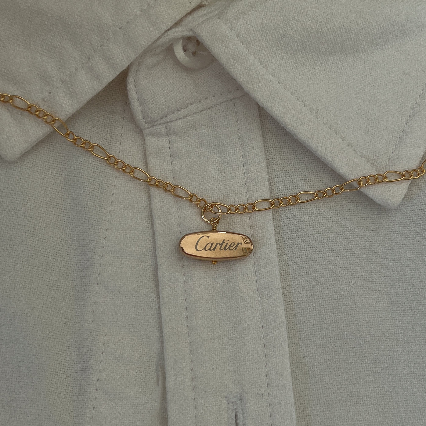 Revamped LV Gold Square Necklace
