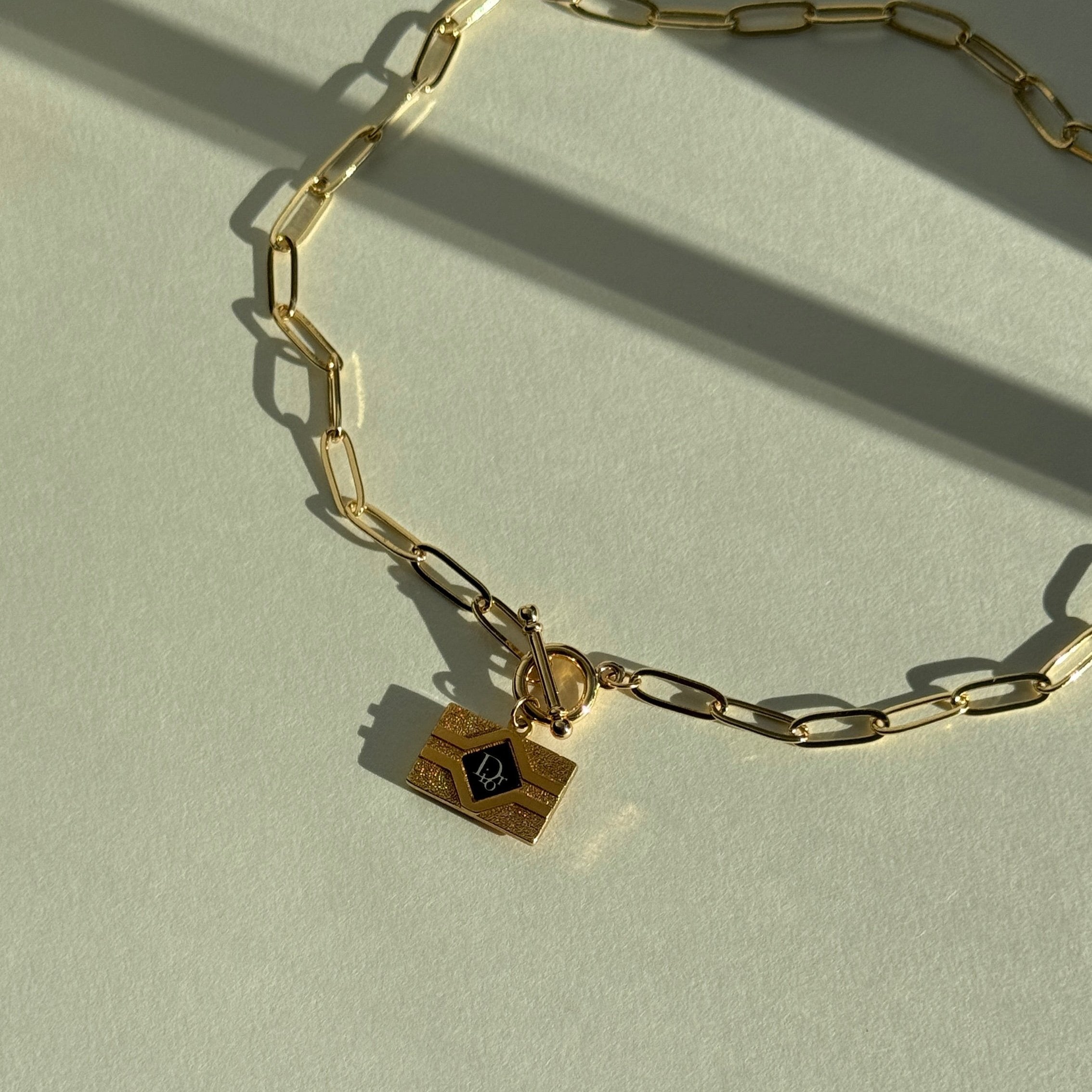 Dior Repurposed Toggle Chain Necklace