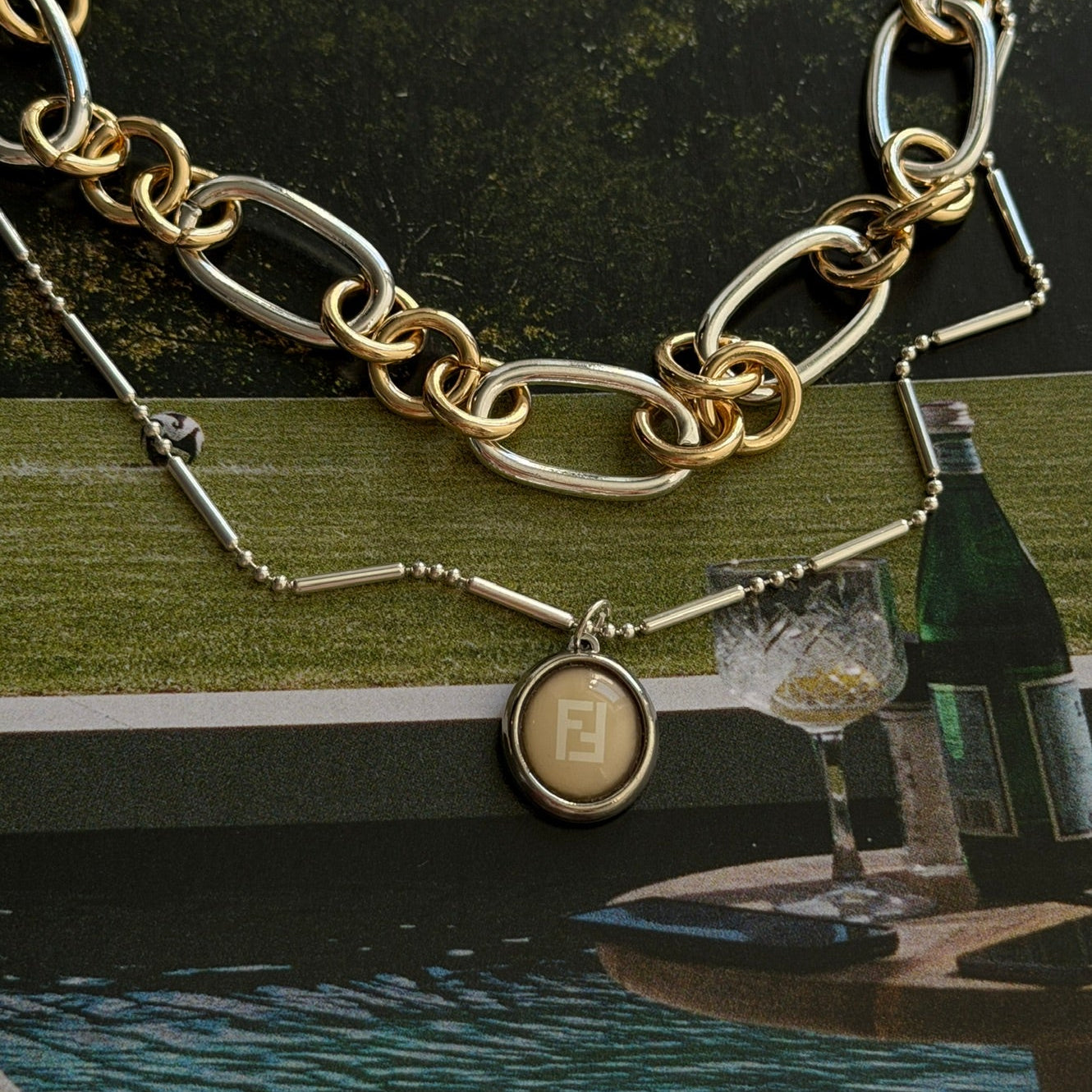 vintage fendi pendant necklace