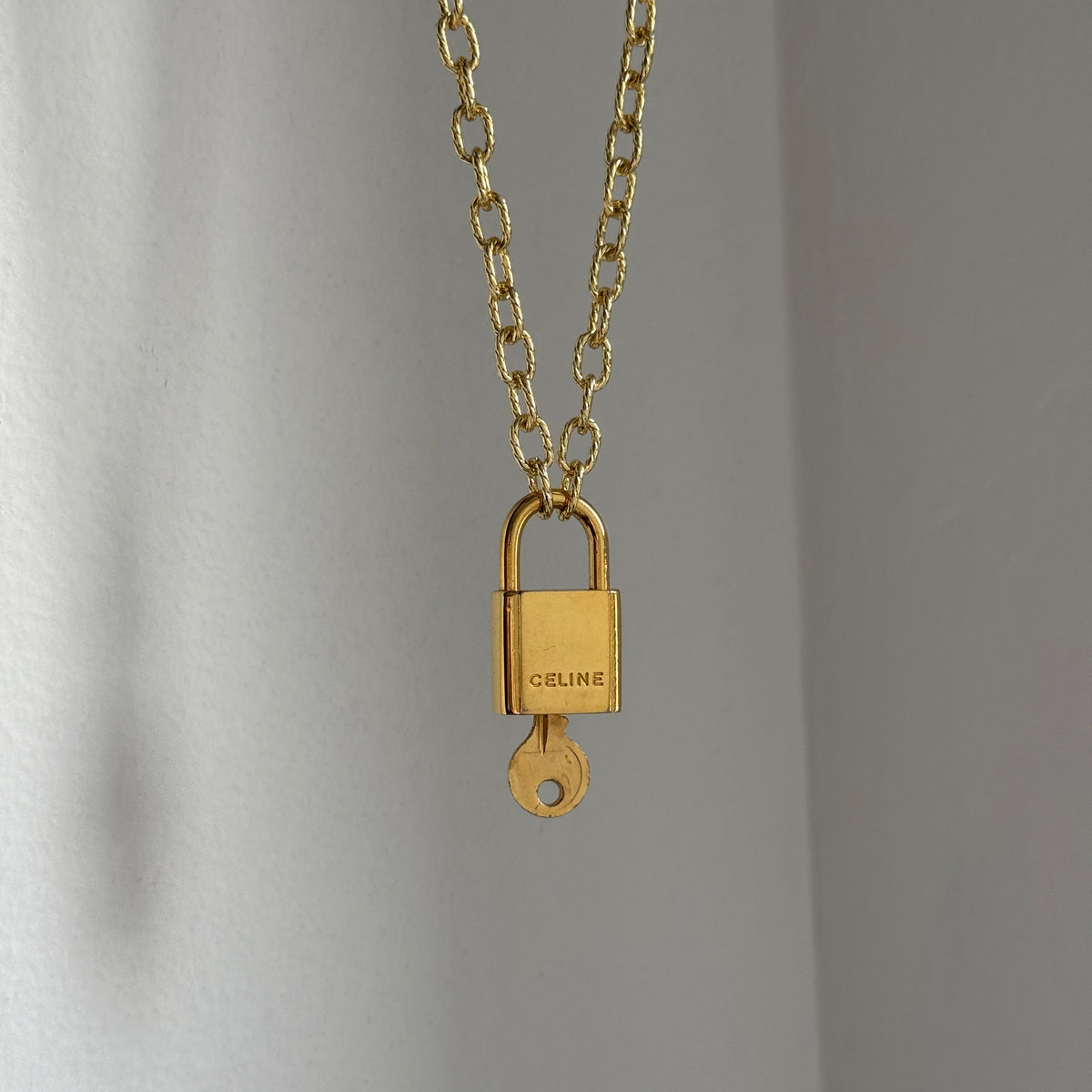 Celine Key Chain Vintage Céline Lock & Key Necklace – Re-Dunne