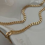18k gold filled best selling curb chain necklace 