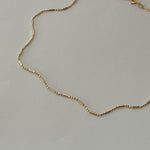 Gold Filled Ball and Bar Dainty Layering Chain Necklace