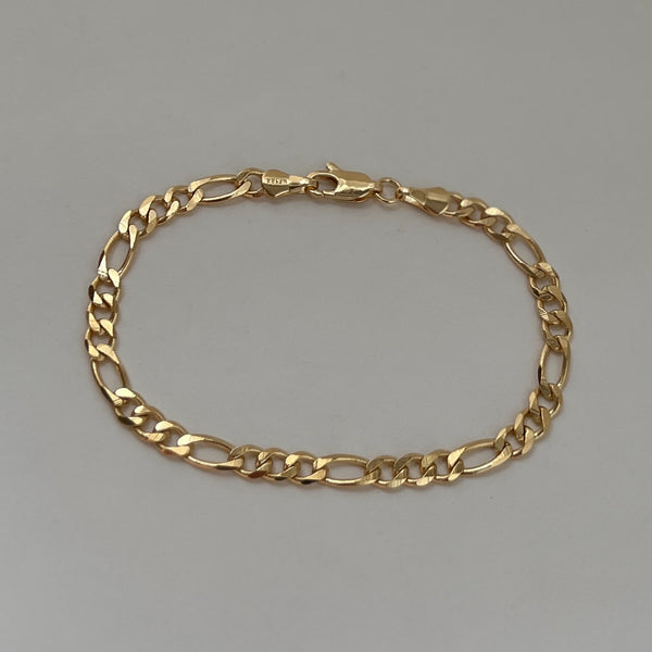 18KT Old Figaro Chain Bracelet イタリア製 IMG_1923_grande.jpg?v=1689521028