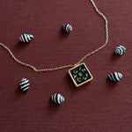 Vintage Givenchy Enamel Letter Pendant Necklace