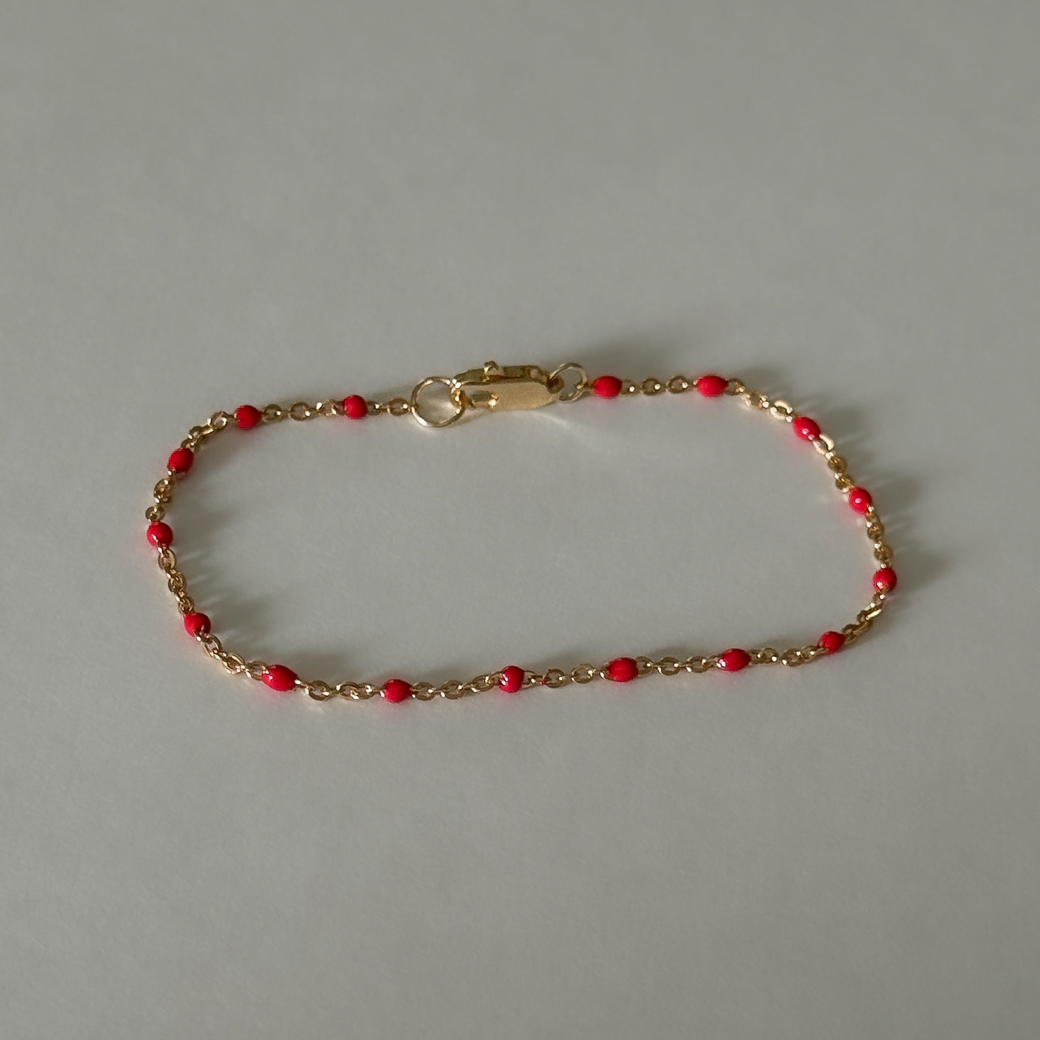 Dainty Beaded Color Enamel Satellite Chain Bracelet  Necklace Jewelry