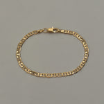 18k gold filled trendy everyday mariner link chain bracelet 