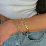 Dainty Beaded Color Enamel Satellite Chain Bracelet  Necklace Jewelry