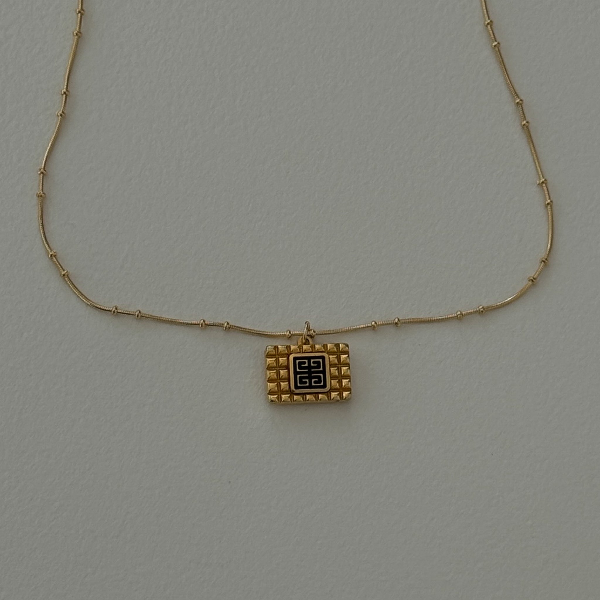 Vintage Repurposed Designer Givenchy Gold Pendant Necklace