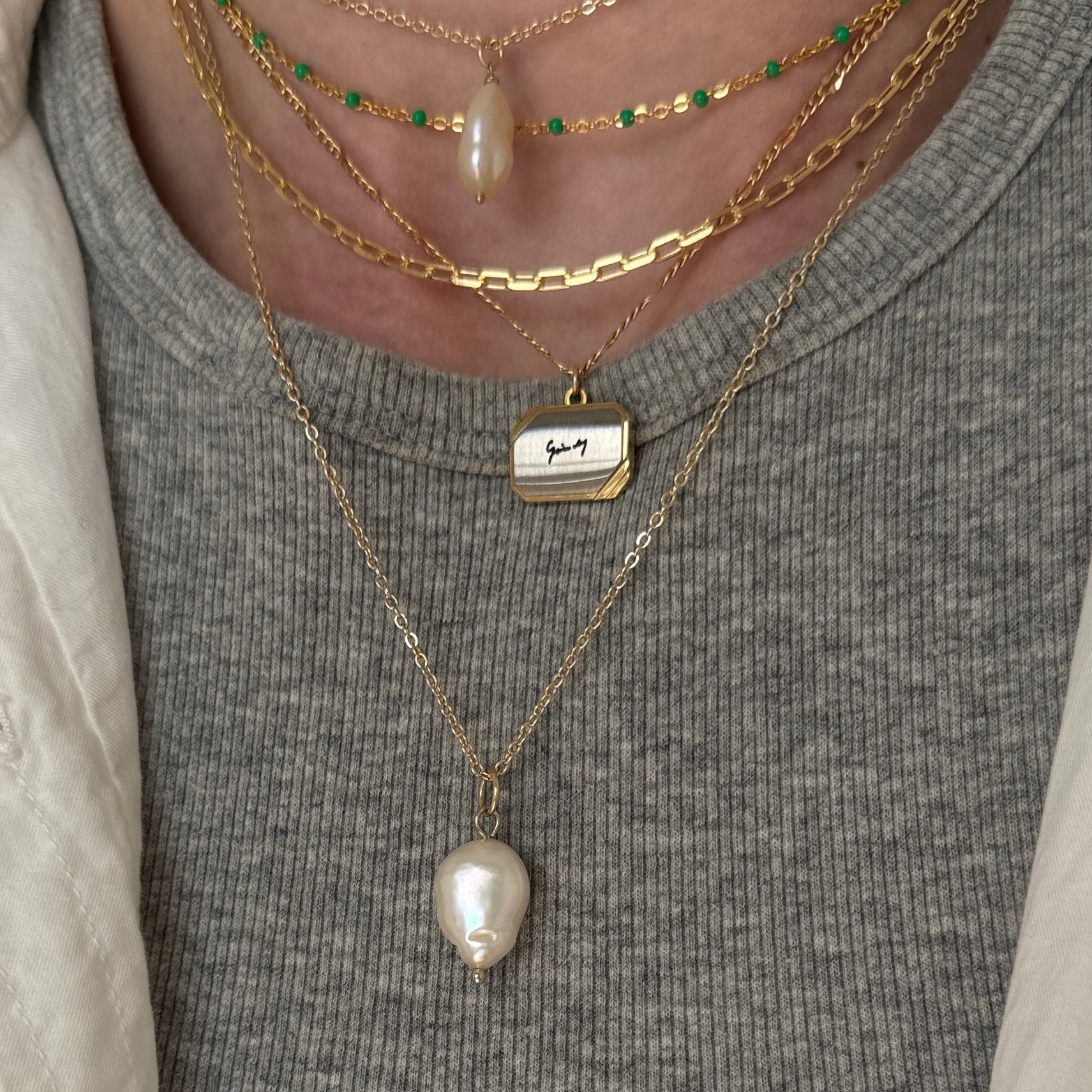 Vintage Givenchy Two-Tone Script Necklace – Re-Dunne