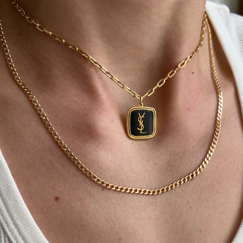 vintage designer YSL Pendant Necklace