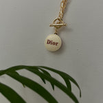 Vintage Dior Repurposed Designer Necklace Gold Chain